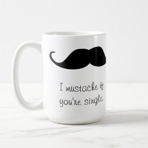 För Handlebarmustasch för personlig svart Stache Kaffemugg