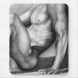 För handritade konsthantverk Coola, manlig-nude Musmatta