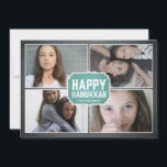 För Hanukkah för svart tavla blått inramat kort<br><div class="desc">Detta lantliga svart tavlastilkort göras exklusivt för Zazzle och är perfekt för en nostalgiker yet modernt posta för helgdag. Den stort festtältHanukkah känslan i blått betonar ditt foto med vittypografi. Tillfoga insvepanden semestrar frimärket från vår omfattande portosamling för att matcha perfekt med din hälsning. Insvepandekuvert, eyeliner och Pocketfold® bilagor är...</div>