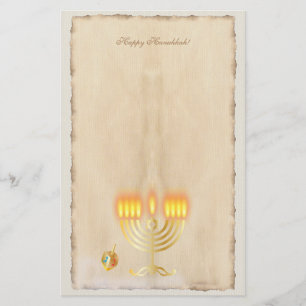 För Hanukkah för vintage gammal papper festival