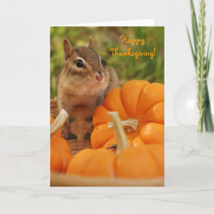 För happy thanksgiving jordekorrekort lite helgkort