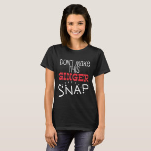 För hårmanar för rolig rödhårig ljust rödbru t shirt