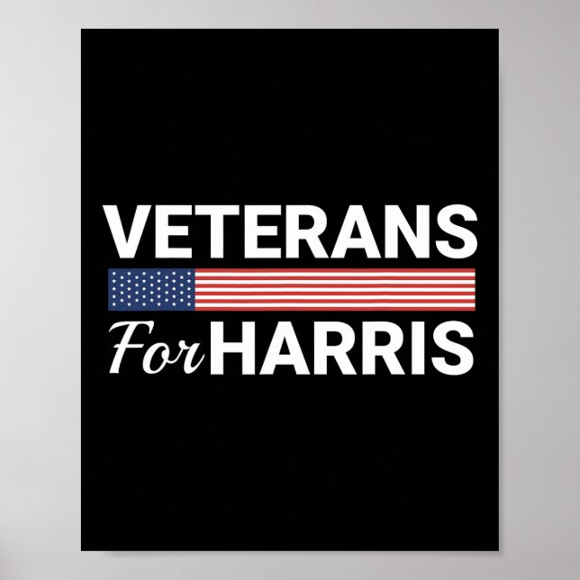 För Harris 2024 - Militära vets Kamala Harris 1  Poster (Framsidan)