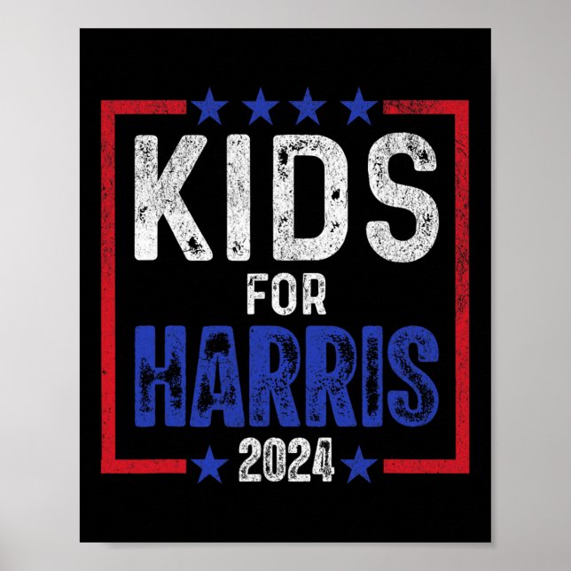 För Harris president Kids Småbarn Kärlek Kamala Ha Poster (Framsidan)