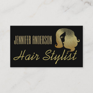 För hårstylist för guld svart Cosmetologist fö Tidsbeställning Kort