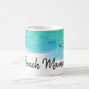 För havabstrakt för *~* Beachy mammor för Kaffemugg