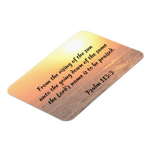 För havsoluppgång för Psalm 113 magnet
