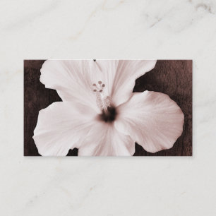 För hawaiansk tropisk blomma hibiskusSepia för v Visitkort