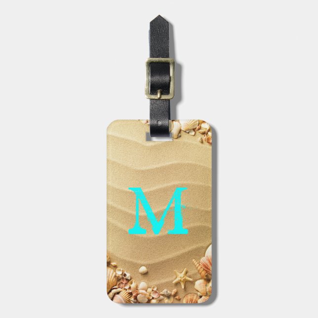 För Hawaii för strandsnäckskalSand märkre för Bagagebricka (Vertikal Framsida)