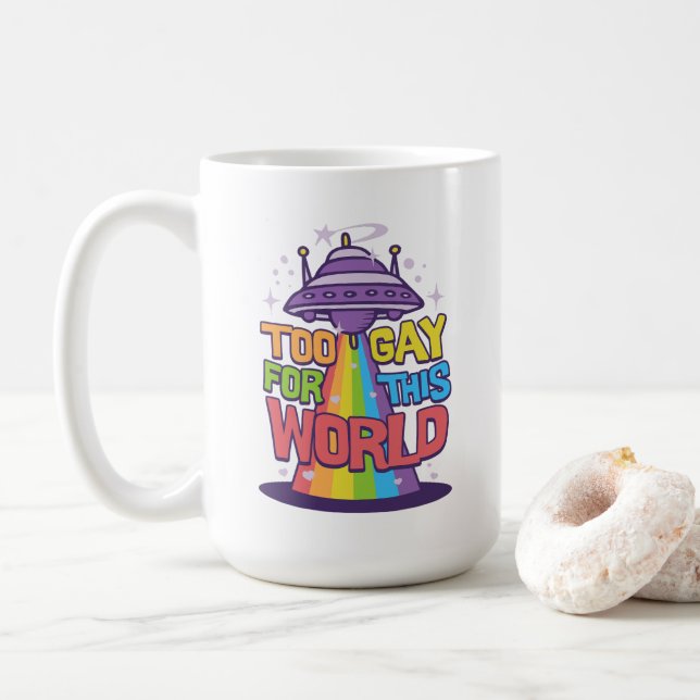 För HBTQ+ för denna världen Kaffemugg (Med munk)