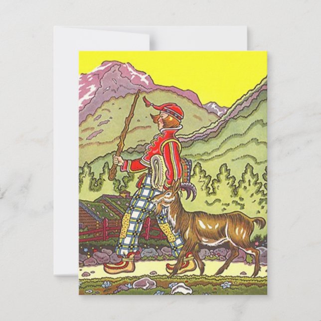 För Heidi för schweizisk alperna INBJUDNINGAR för (Framsida)