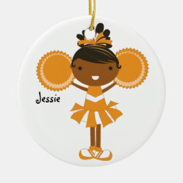 För hejaklacksledareanpassningsbar för KRW orange Julgransprydnad Keramik