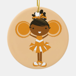 För hejaklacksledareminnessak för KRW orange Julgransprydnad Keramik