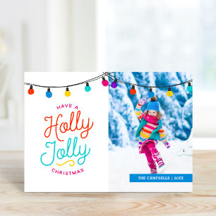 För helgdagfoto för järnek Jolly vikt kort för