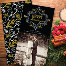 För helgdaghälsningar för festlig lövverk chic