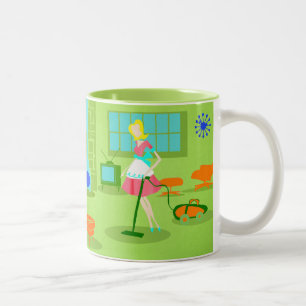 För hemmafrukaffe för mitt- århundrade modern Två-Tonad mugg