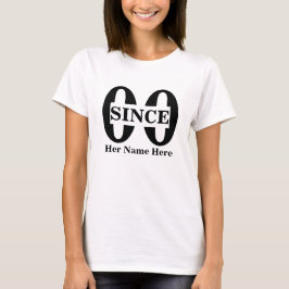 För henne sedan matchande par t shirt