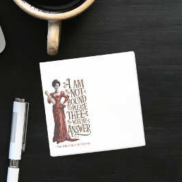 För hennes feta, soliga citattecken post-it block