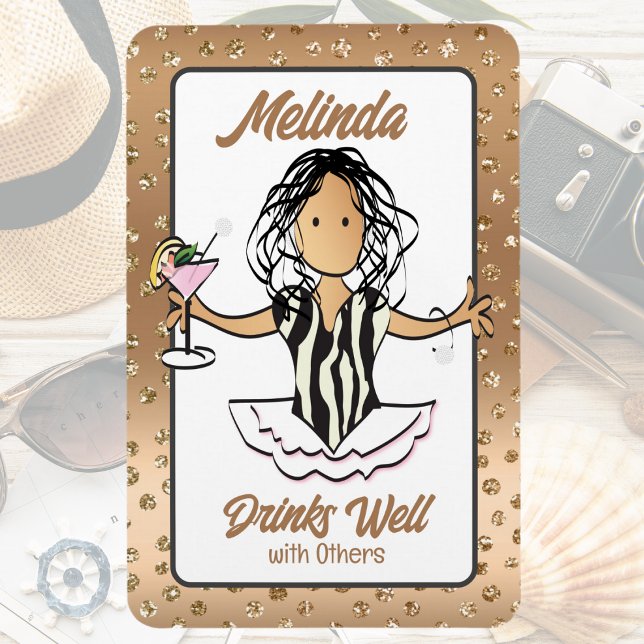 För hennes Frakt Girls Vacation Door Magnet (Skapare uppladdad)