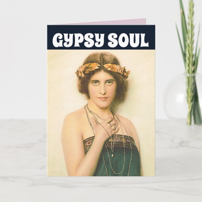 FÖR HENNES FRIEND BOHEMIAN GIRL CARDS TACK KORT (Framsida)