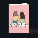 För hennes Roligt för Bestie Friend Birthday Card Kort<br><div class="desc">Roligt kvinnligt födelsedagskort för besties vän. Perfekt till en vän. Utformning av exklusiven till Gröntens varumärke Elephant Cards.</div>