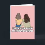 För hennes Roligt för Bestie Friend Birthday Card Kort<br><div class="desc">Roligt kvinnligt födelsedagskort för besties vän. Perfekt till en vän. Utformning av exklusiven till Gröntens varumärke Elephant Cards.</div>