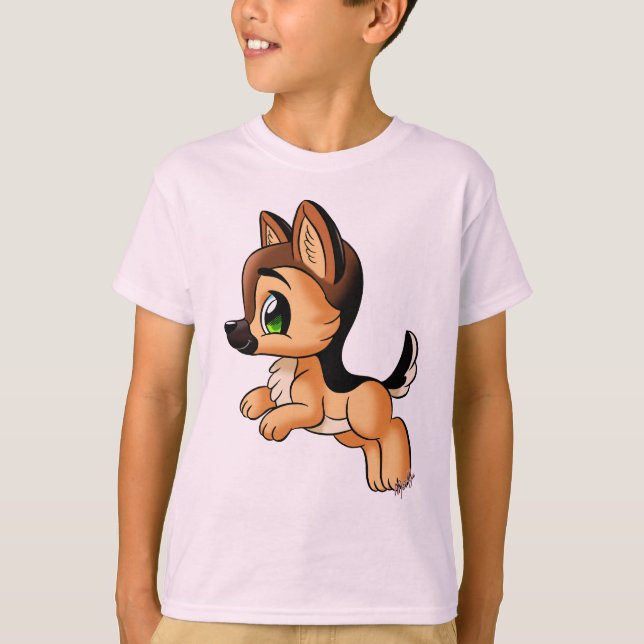 För herdehund för stilfullt barn tysk Longsleeve Tee (Framsida)
