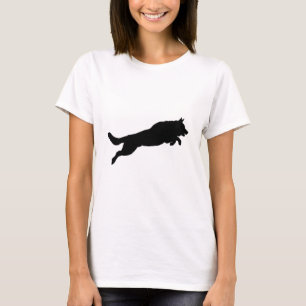 För herdeSilhouette för banhoppning tyska hundar T-shirt