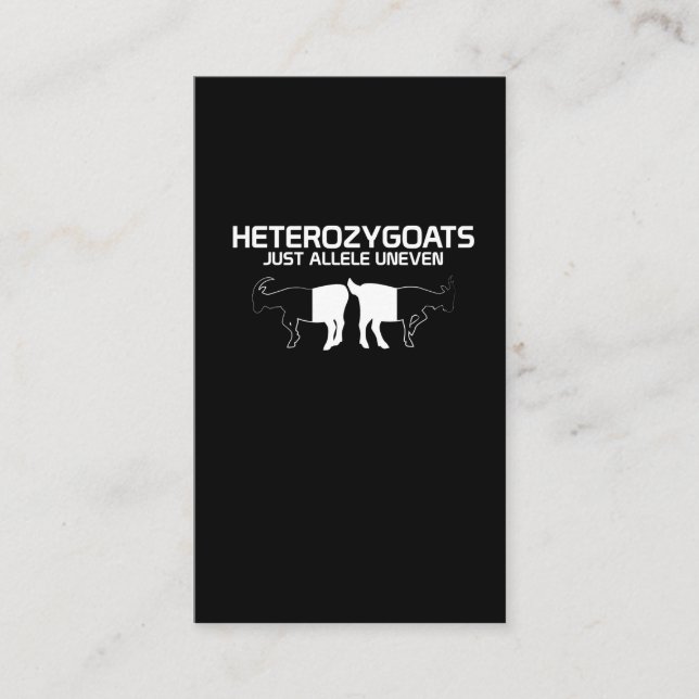 För Heterozygoats ojämn rolig genetik precis Visitkort (Framsida)