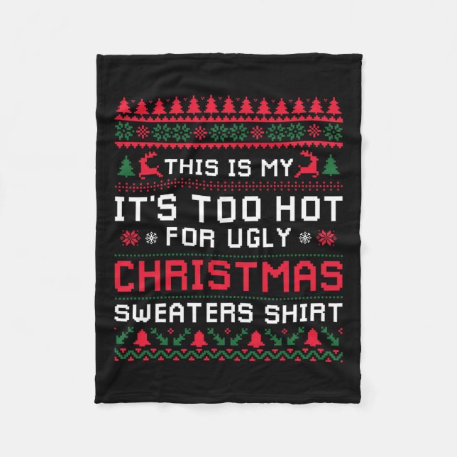 För Hett: Äkta julsötare, nuny Julafton Manar Wom Fleecefilt (Framsidan)