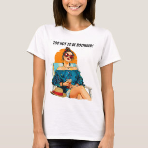 För Hett att plocka Roligten Sommardesign T Shirt