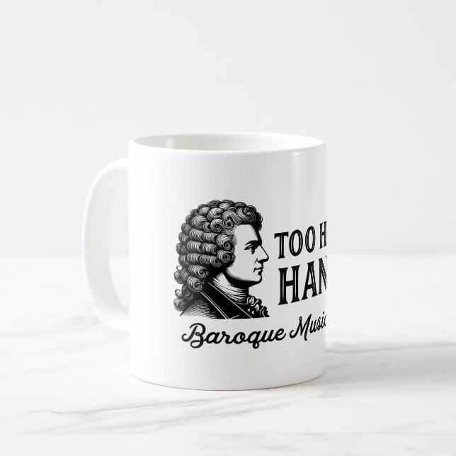 För Hett till Handel - Baroque Music Älskare Kaffemugg (Framsida vänster)