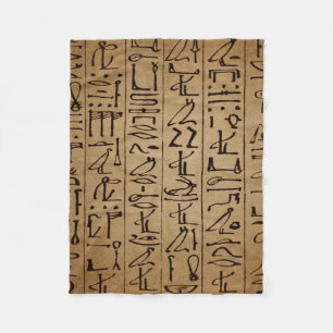 För Hieroglyphicspapper för vintage egyptiskt Fleecefilt