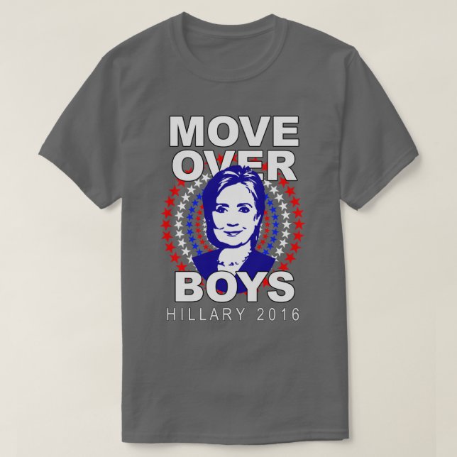 För Hillary Clinton "flyttning grå T-tröja över Tee (Design framsida)