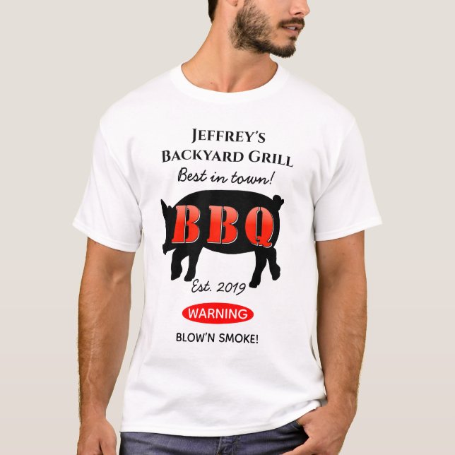För Him Backyard Grilling BBQ Manar T-Shirt TShirt (Framsida)
