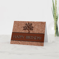 för Him Chocolate Brown Paisley Birthday