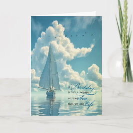 for Him Sailing Nautical Theme Masculine Birthday Kort