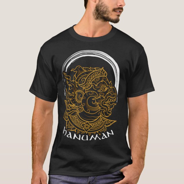 För hinduismen Diwali Festival Gods Lord Hanu T Shirt (Framsida)