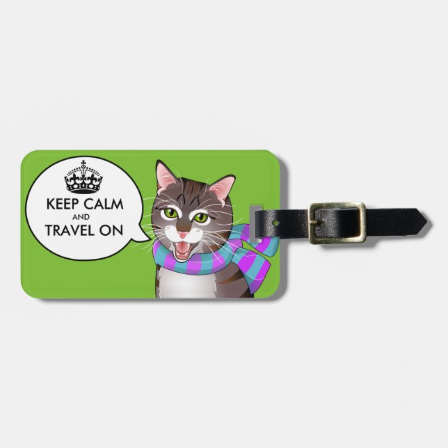 För Hipsterkatt för BEHÅLLA reser LUGNAA Bagagebricka (Horisontell Framsida)