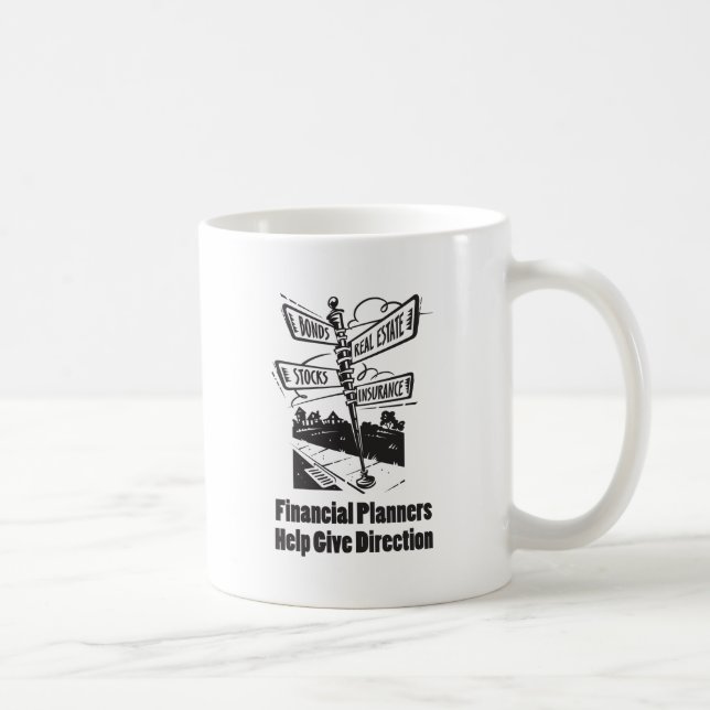 För hjälpge för finansiella Planners riktningar Kaffemugg (Höger)