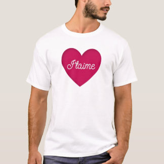 För hjärtaJ'taime för godis röd T-tröja S M L XL T-shirt