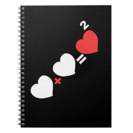 För hjärtakärlek för hjärta positiv anteckningsbok