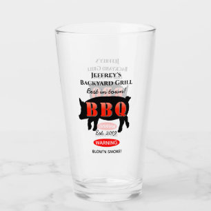 För HM Backyard Grilling BBQ Pint Beer Drining Glaskopp