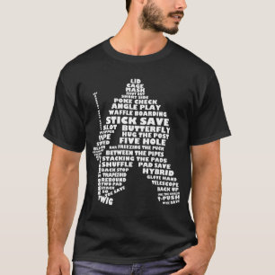För hockeyGoalieord typografisk T skjorta för Tee