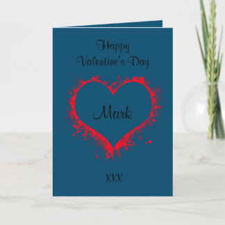 För honom blått valentines kort