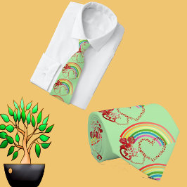 För honom Cute Rustic Ro Heart Valentine Rainbow Slips