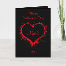 För honom svarta valentineser kort