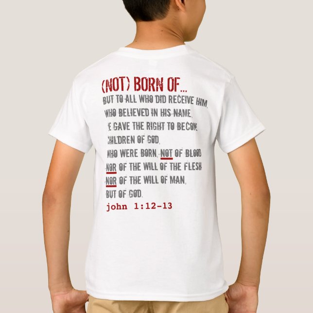 för HONOM (ungdommen): Matthew 3:2 + John 1:12 - Tröja (Baksida)
