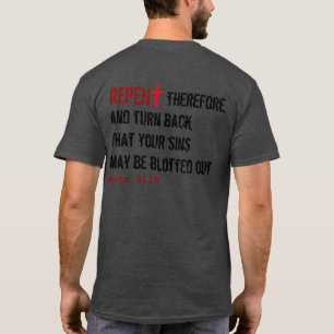 för HONOM (vuxen): ÅNGRA + Agerar 3:19 T-shirt