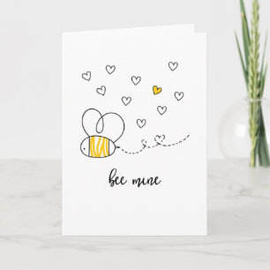 För honungvalentin för bi min kort